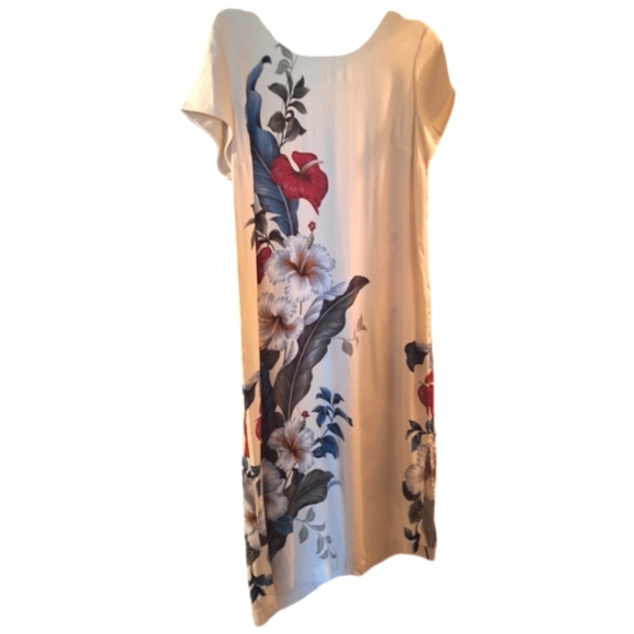 Vintage MADE IN HAWAII USA IOLANI midi dress beautiful! Size XXL - Picture 2 of 7